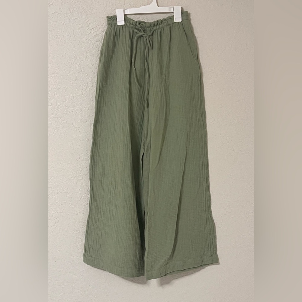 Universal Thread Women's Large High-Rise Wide Leg Pull-On Pants GreenSiize XS